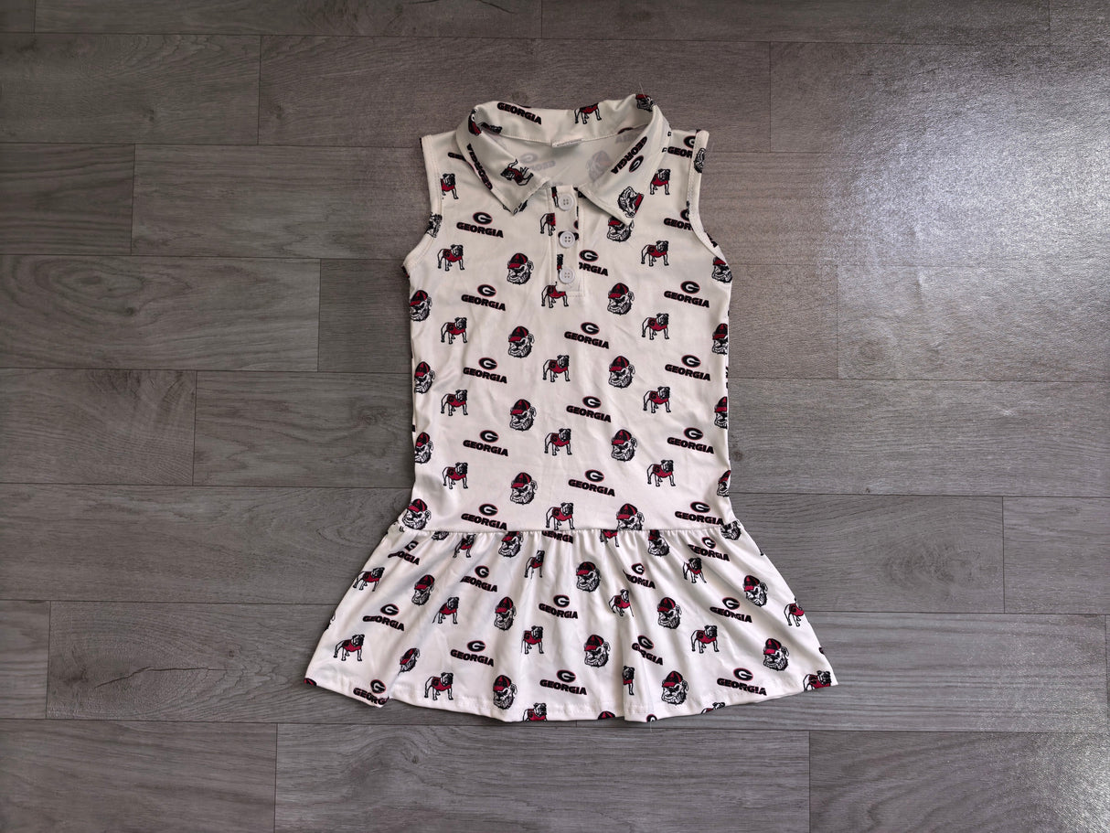 Sleeveless G dog kids girls summer team dresses