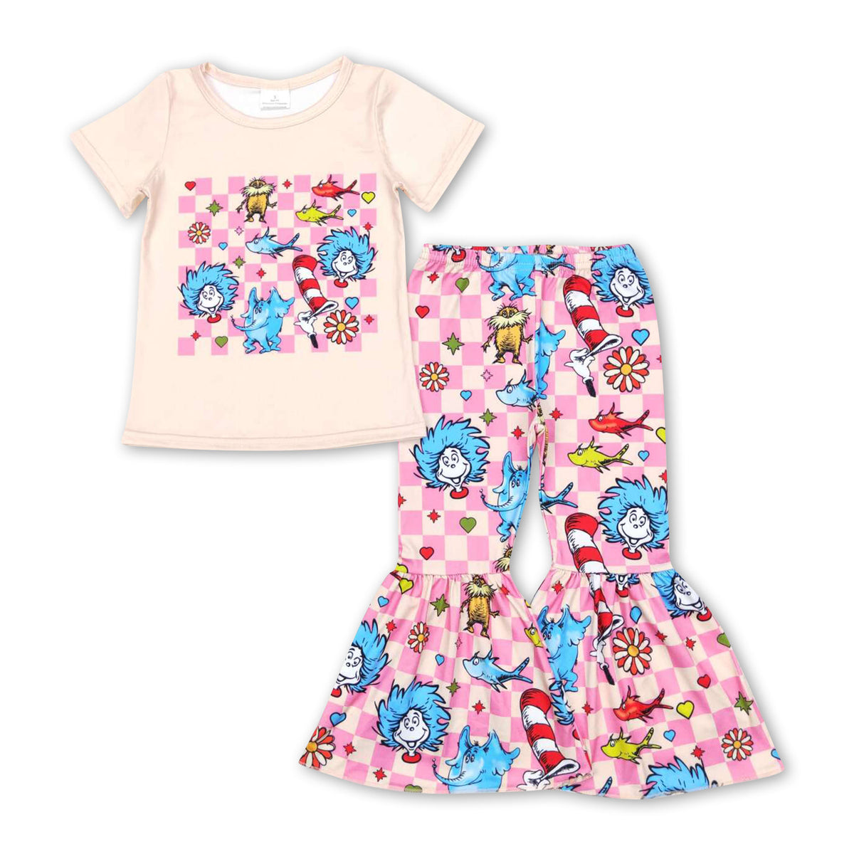 Toddler Girls Cute Cat design Top & Pants Set