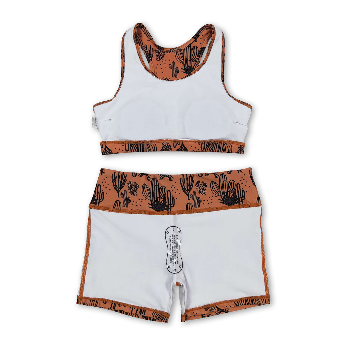 Sleeveless brown cactus top shorts girls clothes