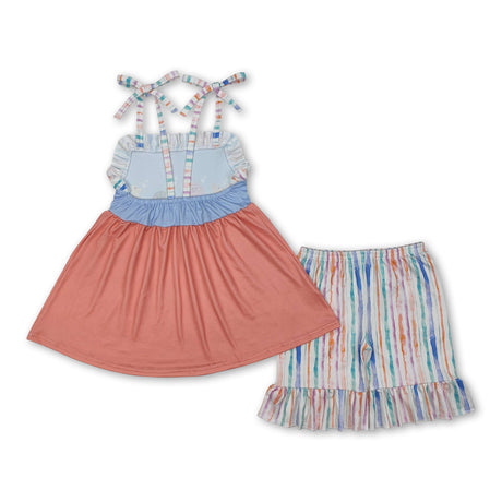 Crab octopus turtle seahorse tunic shorts girls clothing