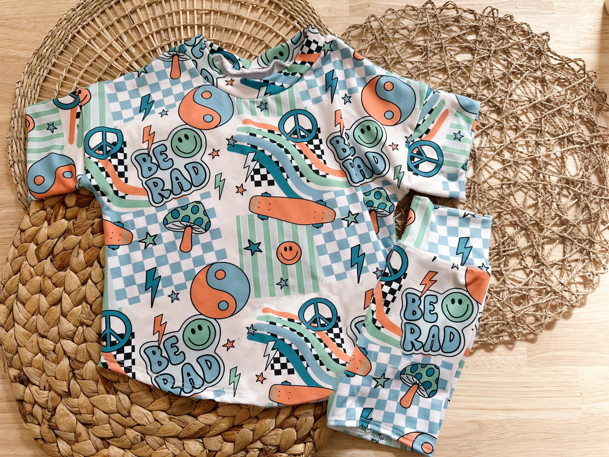 Be rad mushroom smile baby kids summer clothes