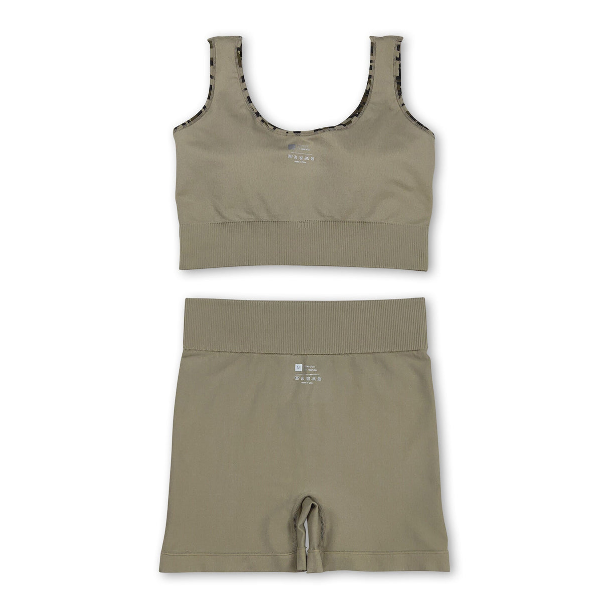 Sleeveless camo thick fabric adult women activewear