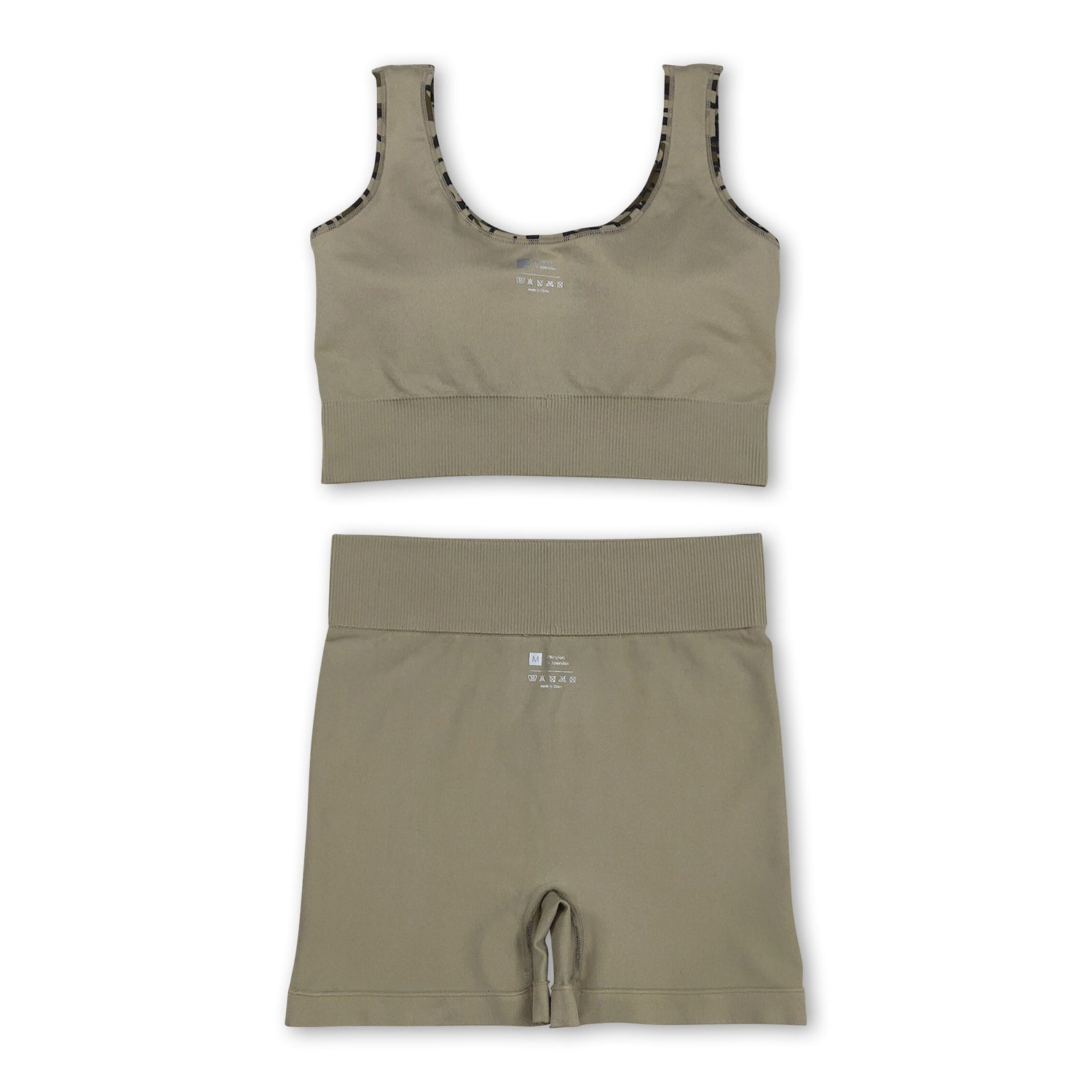 Sleeveless camo thick fabric adult women activewear