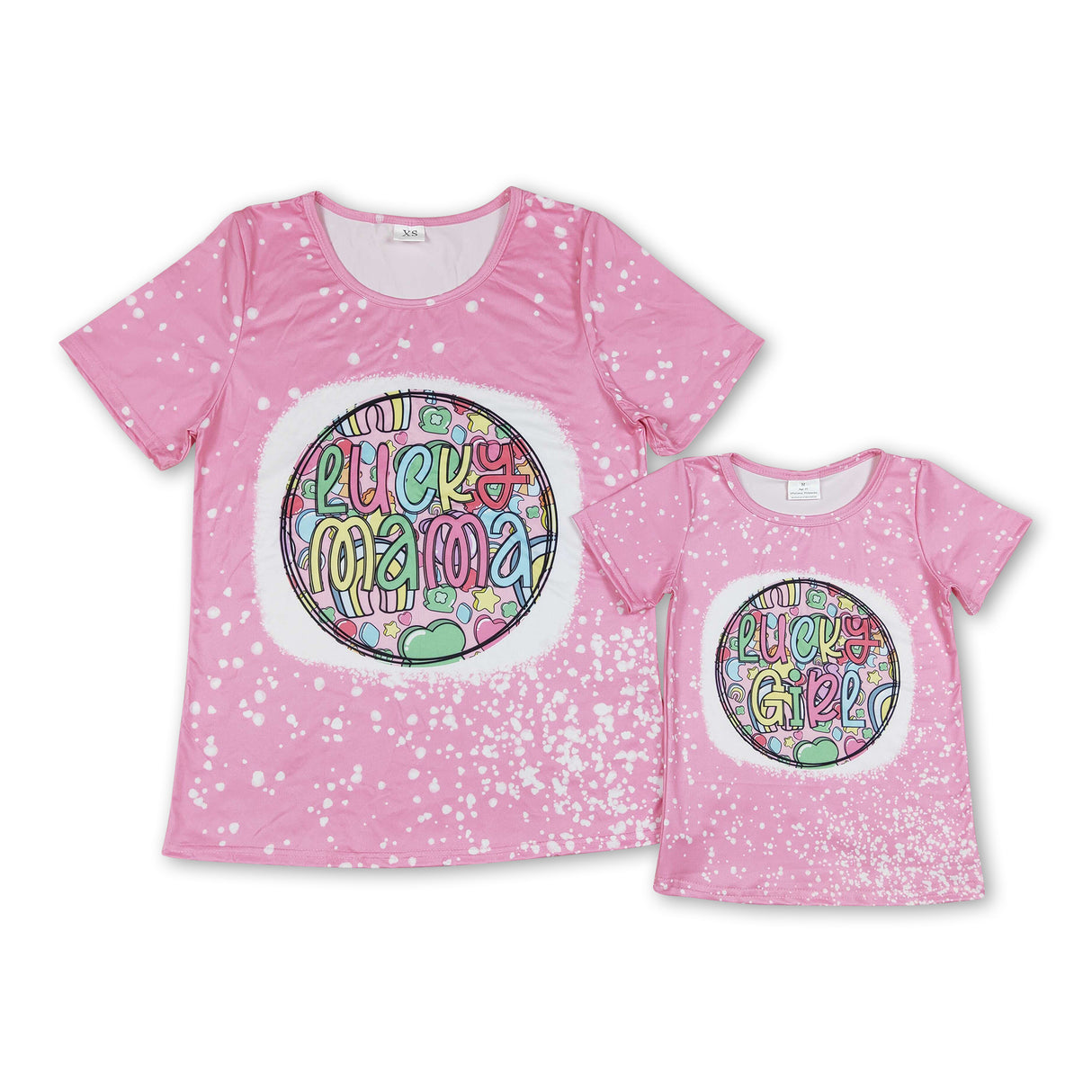 Lucky girl clover short sleeves girls st patrick's day shirt