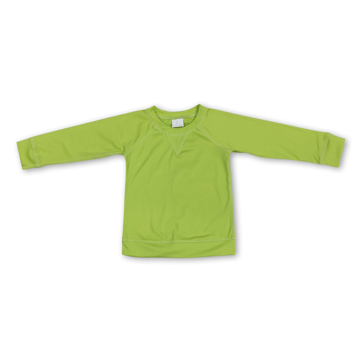 Long sleeves green kids girls active wear yoga top
