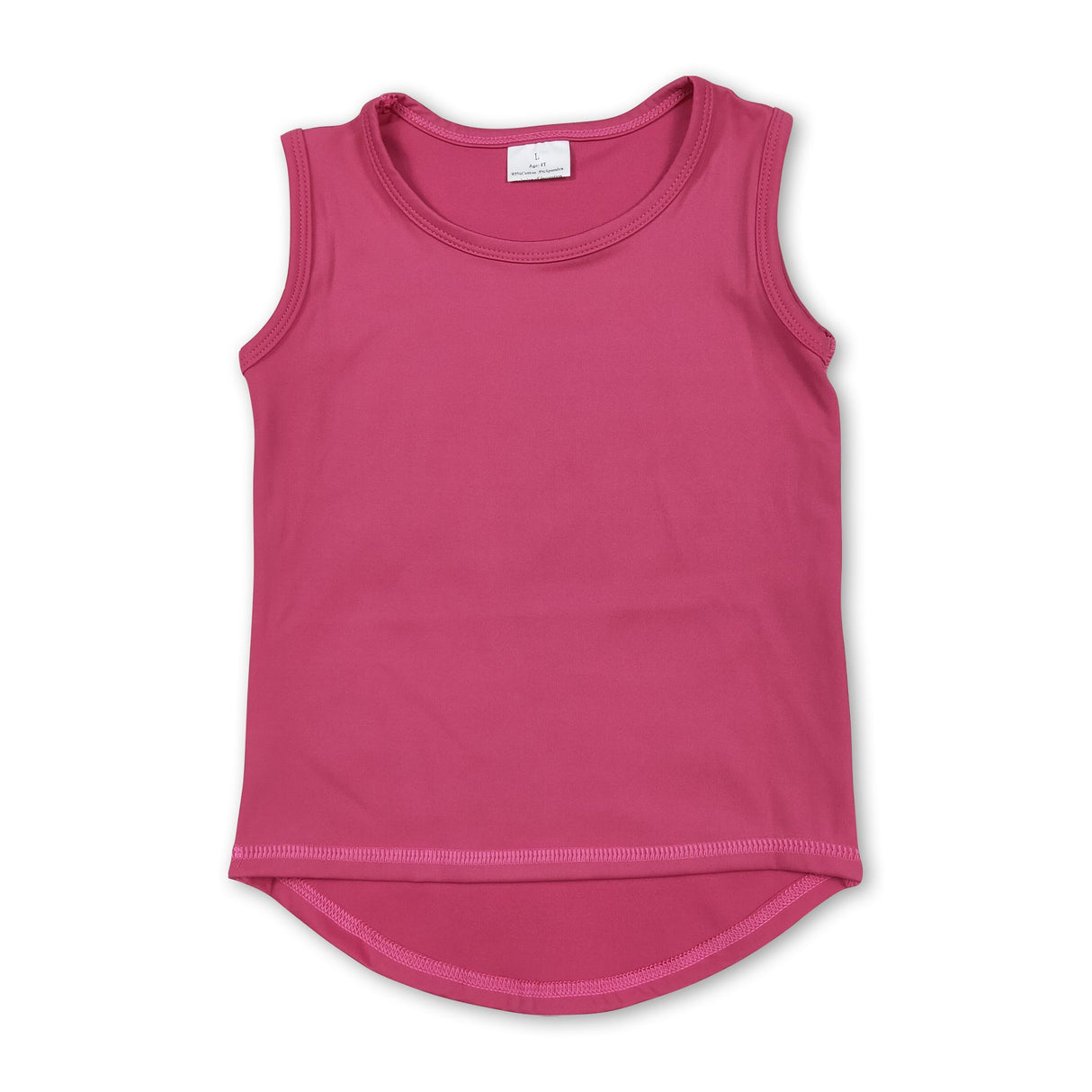 Hot pink sleeveless kids girls activewear top