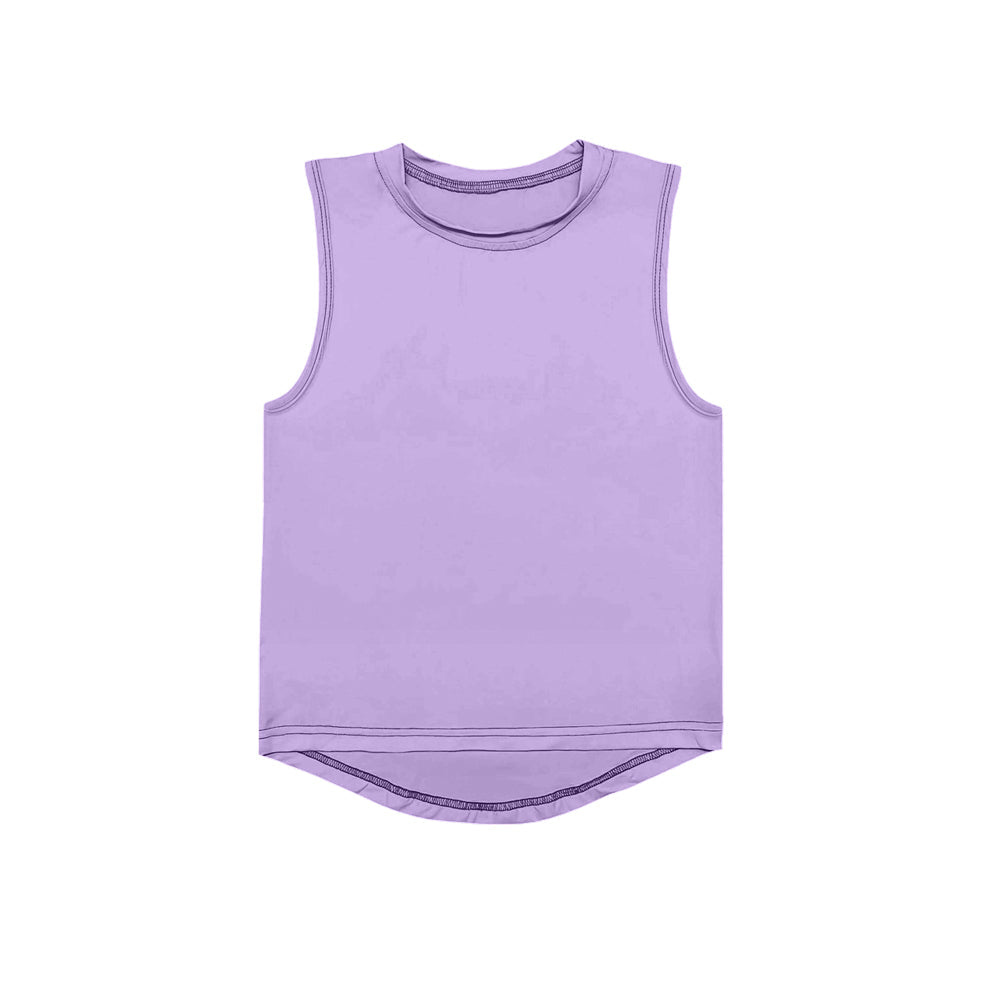 Lavender sleeveless kids girls activewear top