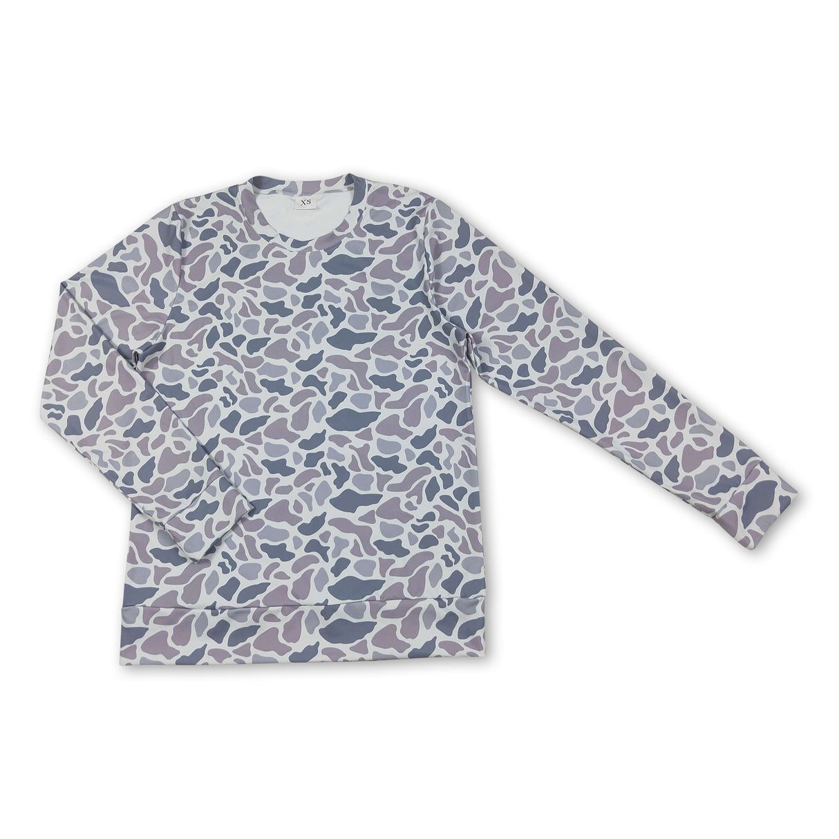 Long sleeves grey camo hunting adult women shirt