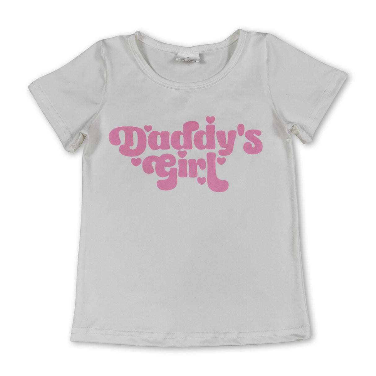 Short sleeves pink daddy's girl baby kids summer shirt