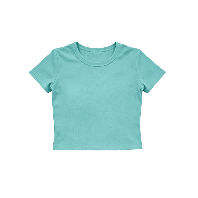 Short sleeves mint kids girls summer yoga active top