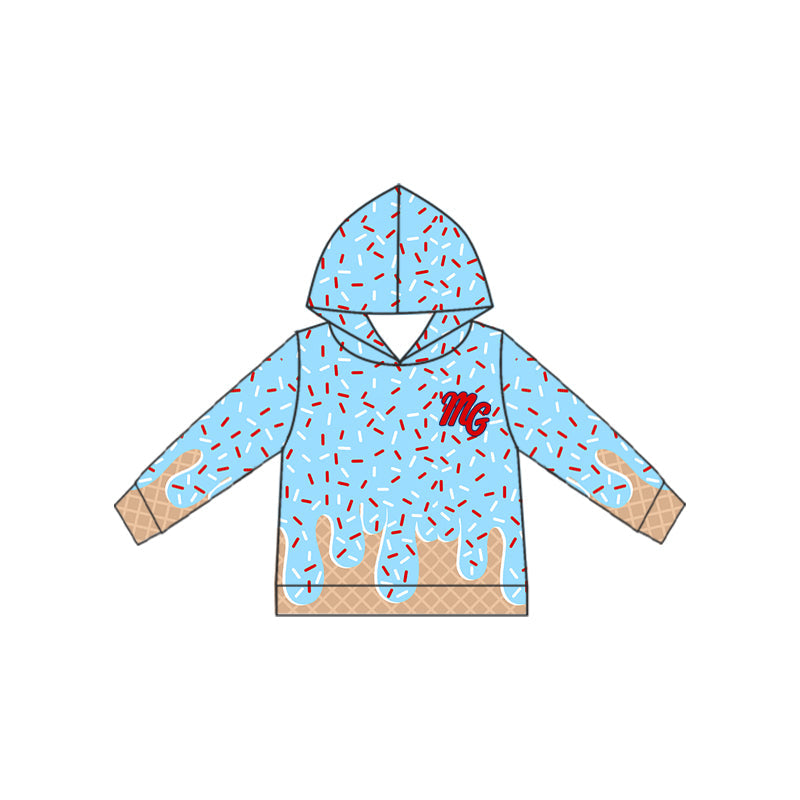 Deadline March 23 long sleeves light blue sprinkle M G kids team hoodie