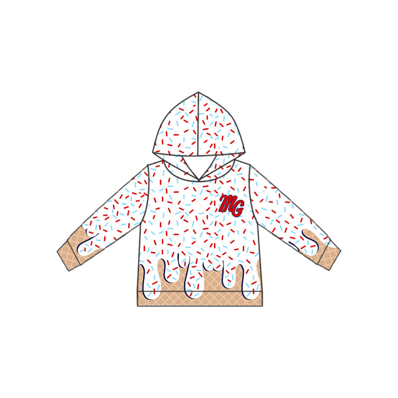 Deadline March 23 long sleeves white sprinkle M G kids team hoodie