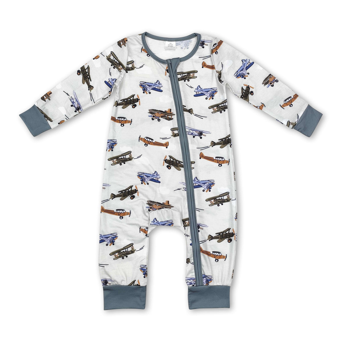 Aeroplanes Strap Design Bow Tie Baby Romper