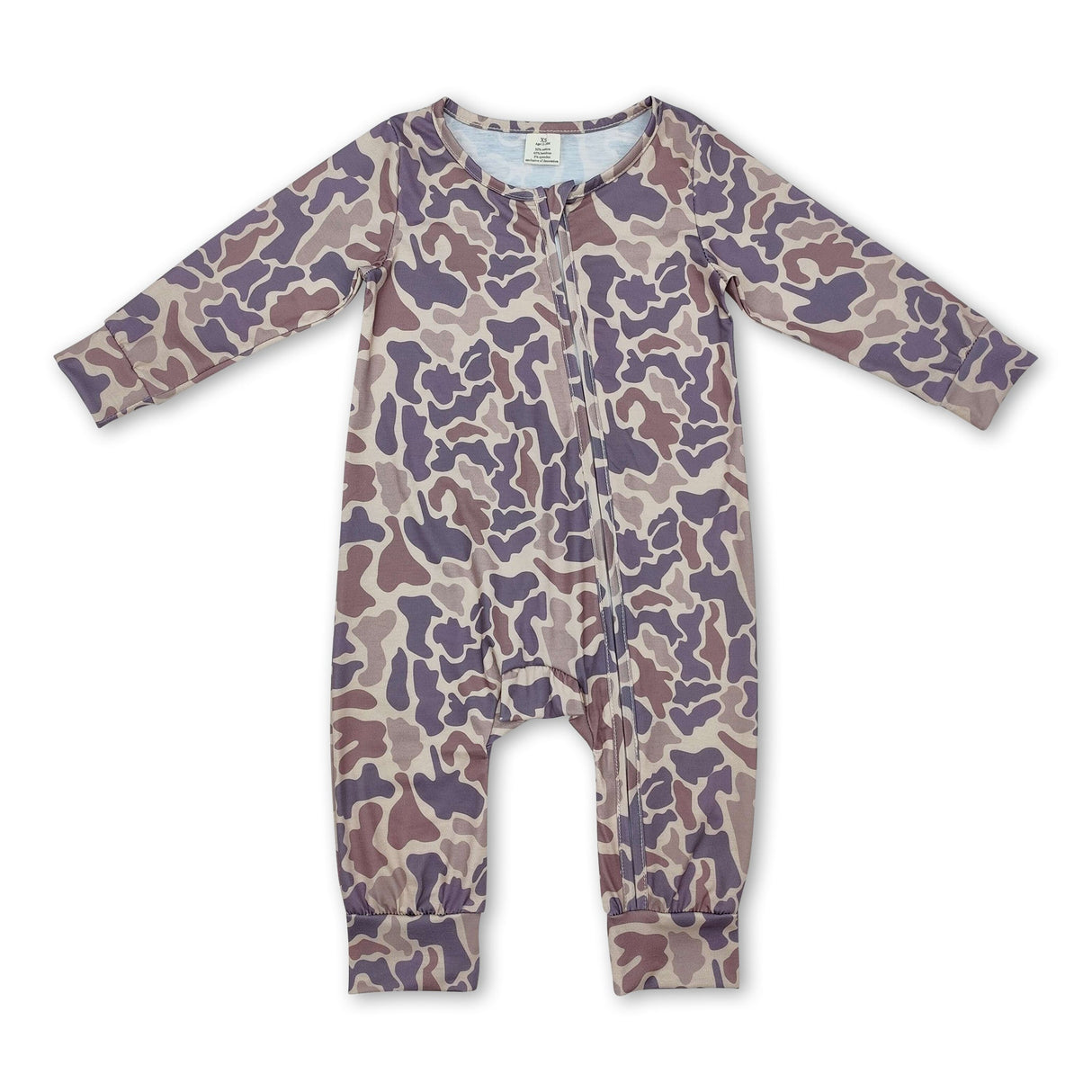 Khaki camo long sleeves baby kids zipper romper
