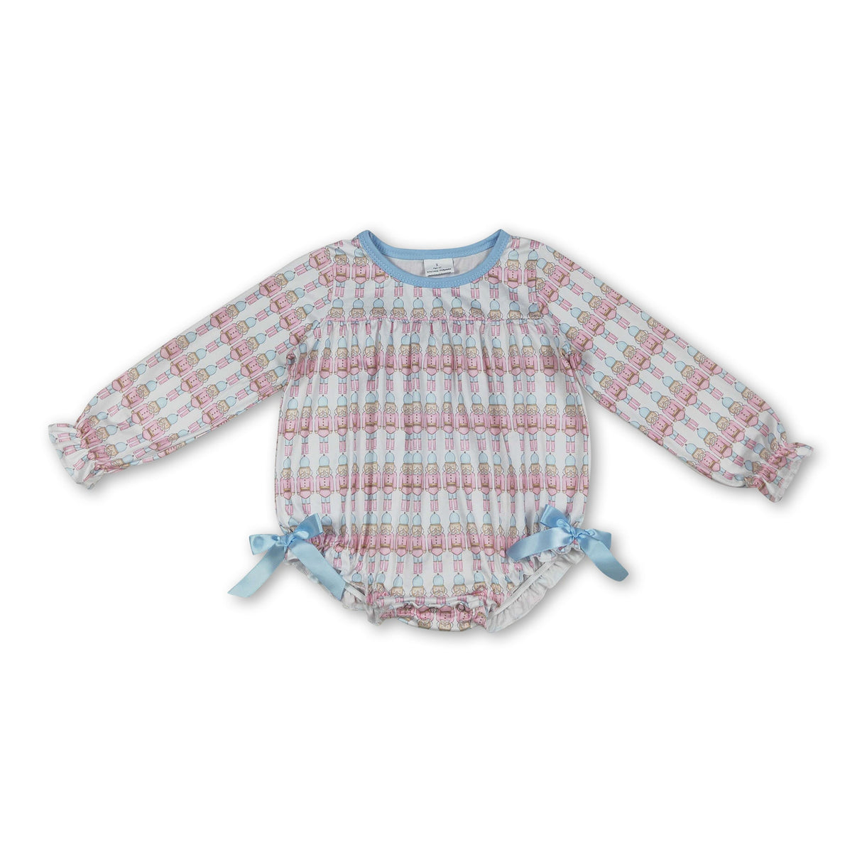 Long sleeves ballet bow baby girls Christmas romper