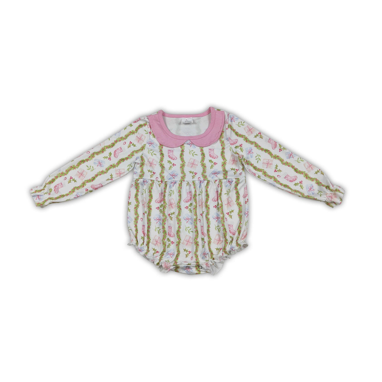 Long sleeves holly socks Christmas gifts girls romper