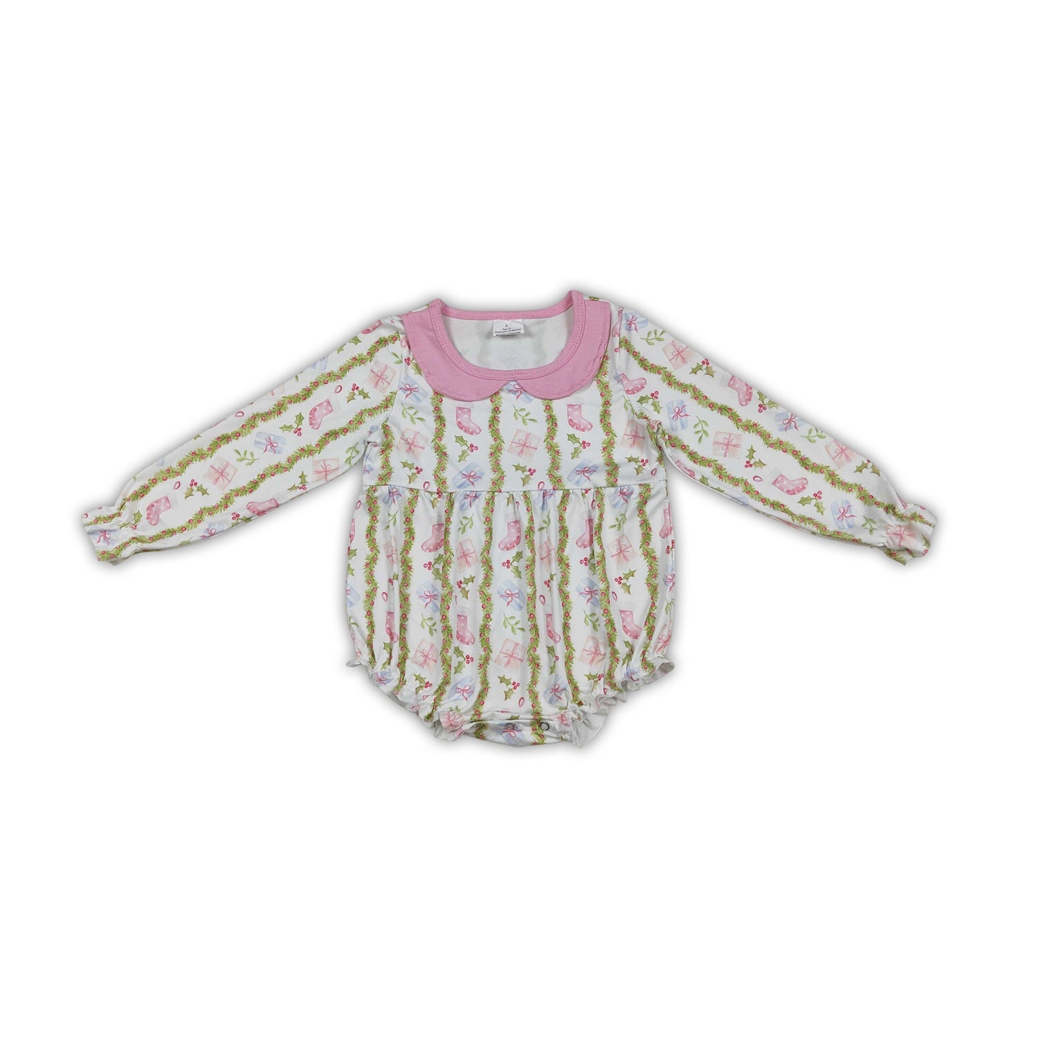 Long sleeves holly socks Christmas gifts girls romper