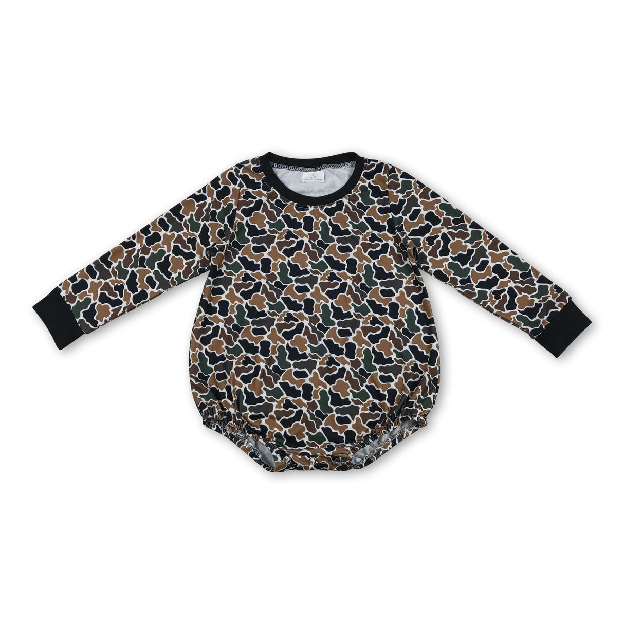 Long sleeves brown camo baby kids fall romper