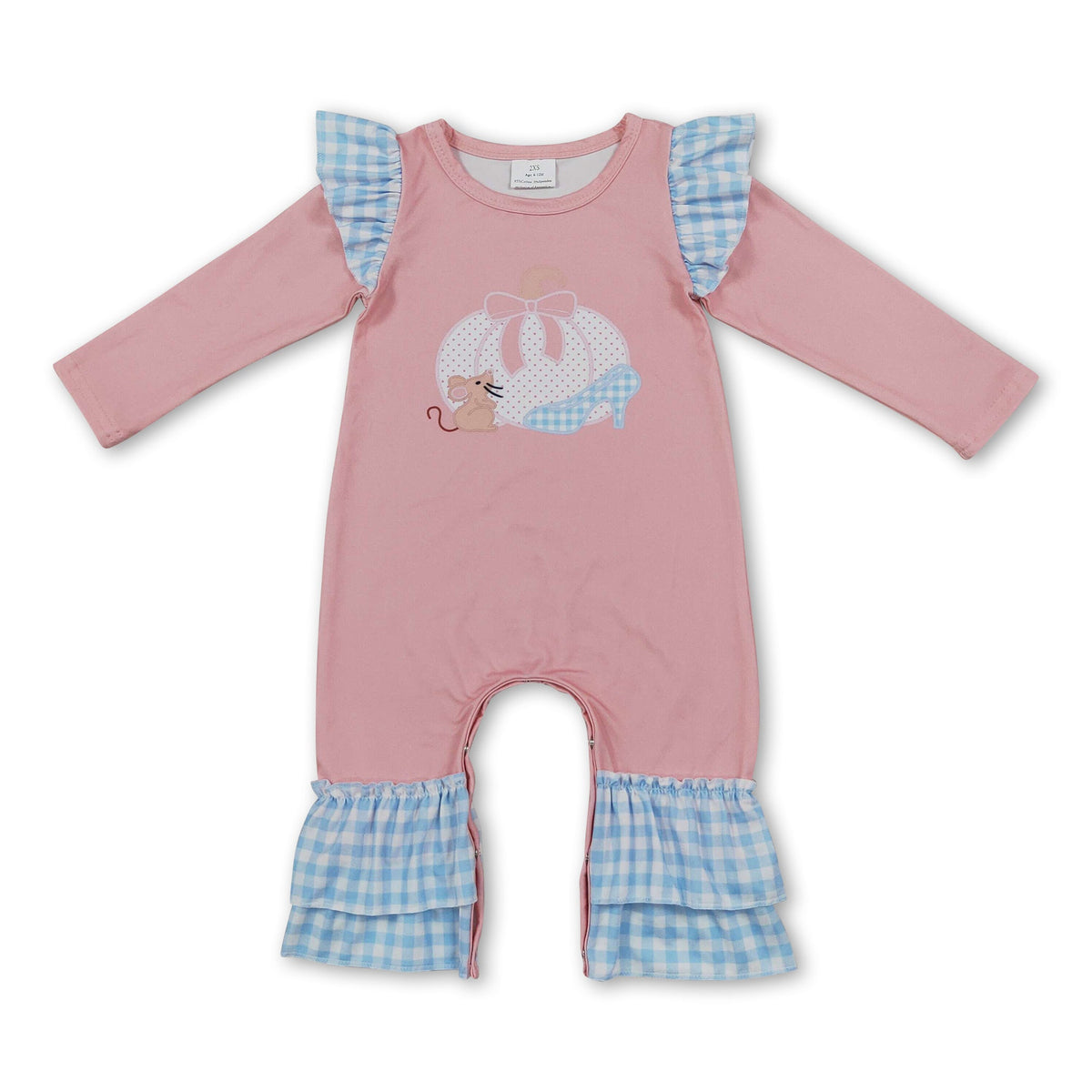 Long sleeves pumpkin shoes baby girls fall romper