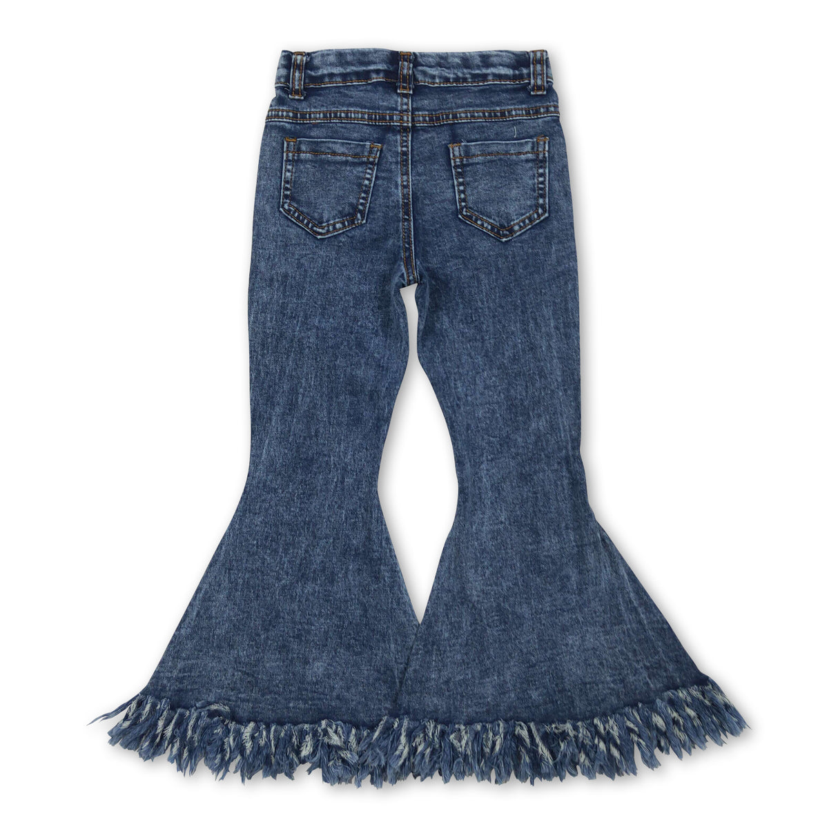 Light tassels denim pants girls bell bottom jeans