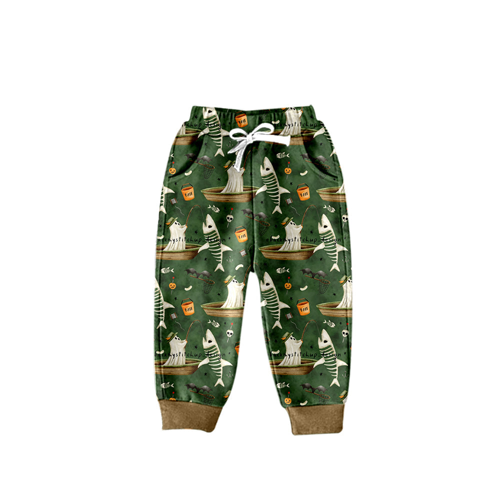 Ghost fish kids boys Halloween pants
