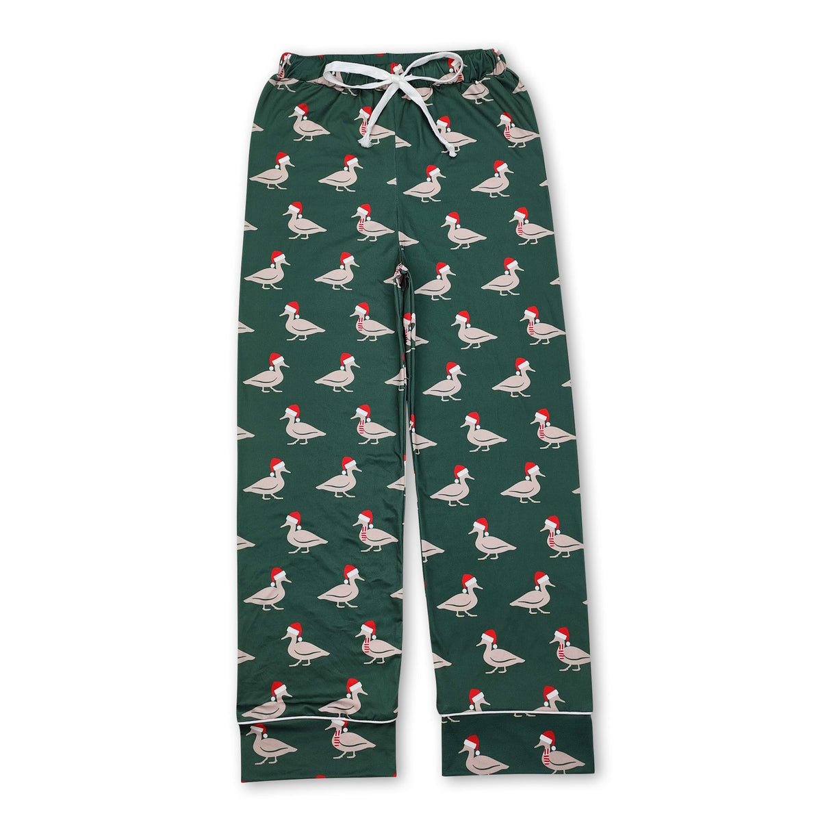 Green duck Christmas adult men sleepwear bottom pants
