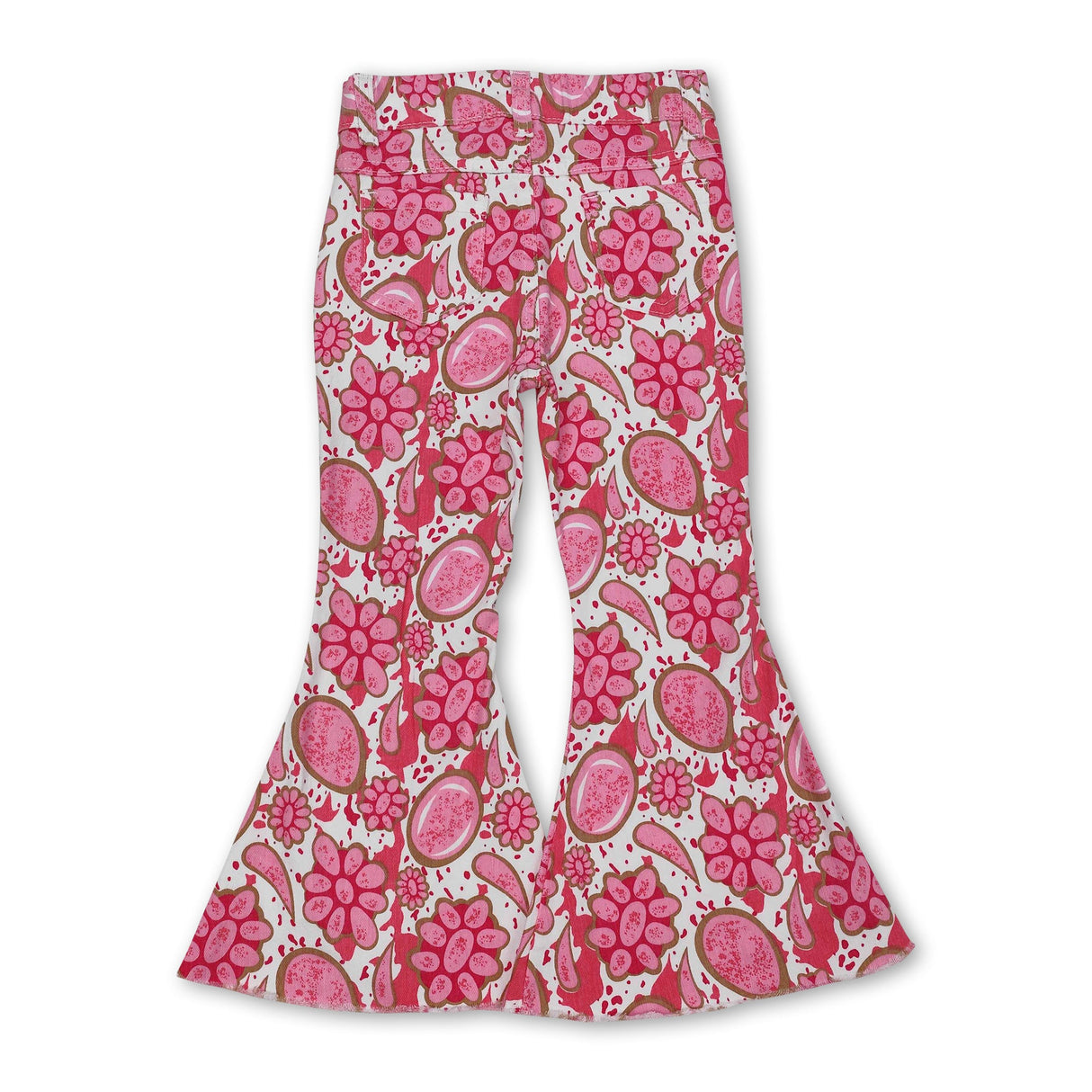 Pink concho denim pants kids girls western jeans