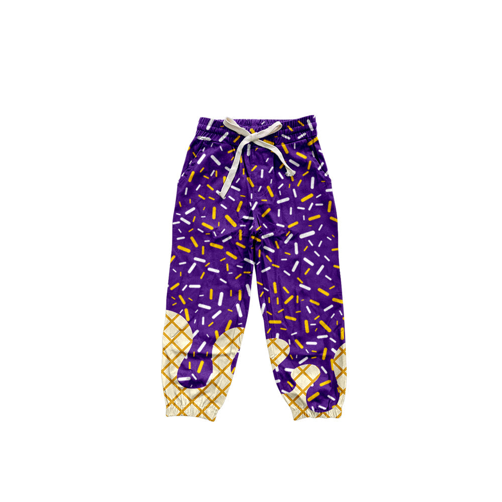 Purple ice cream sprinkle baby kids team pants