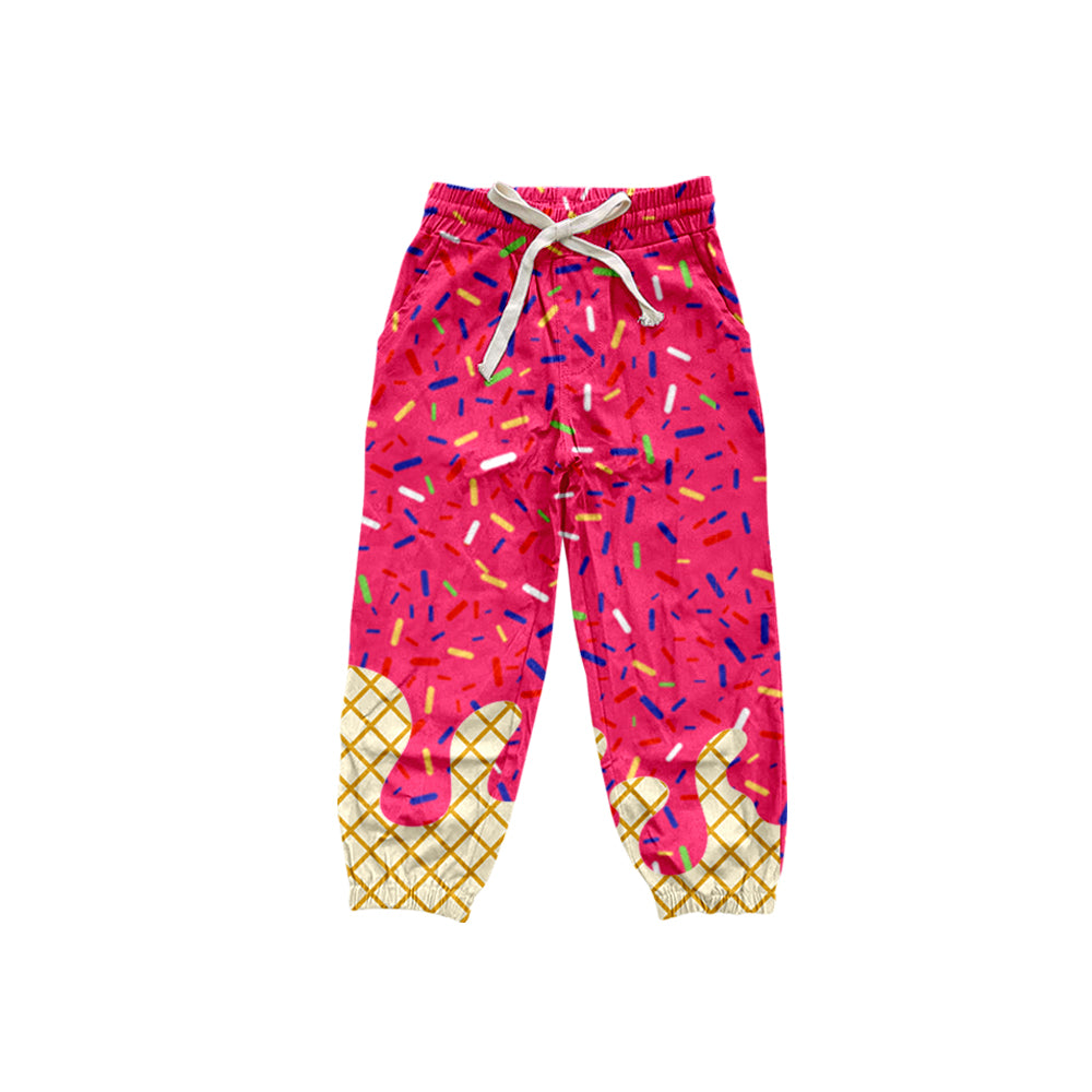 Pink ice cream sprinkle baby kids team pants