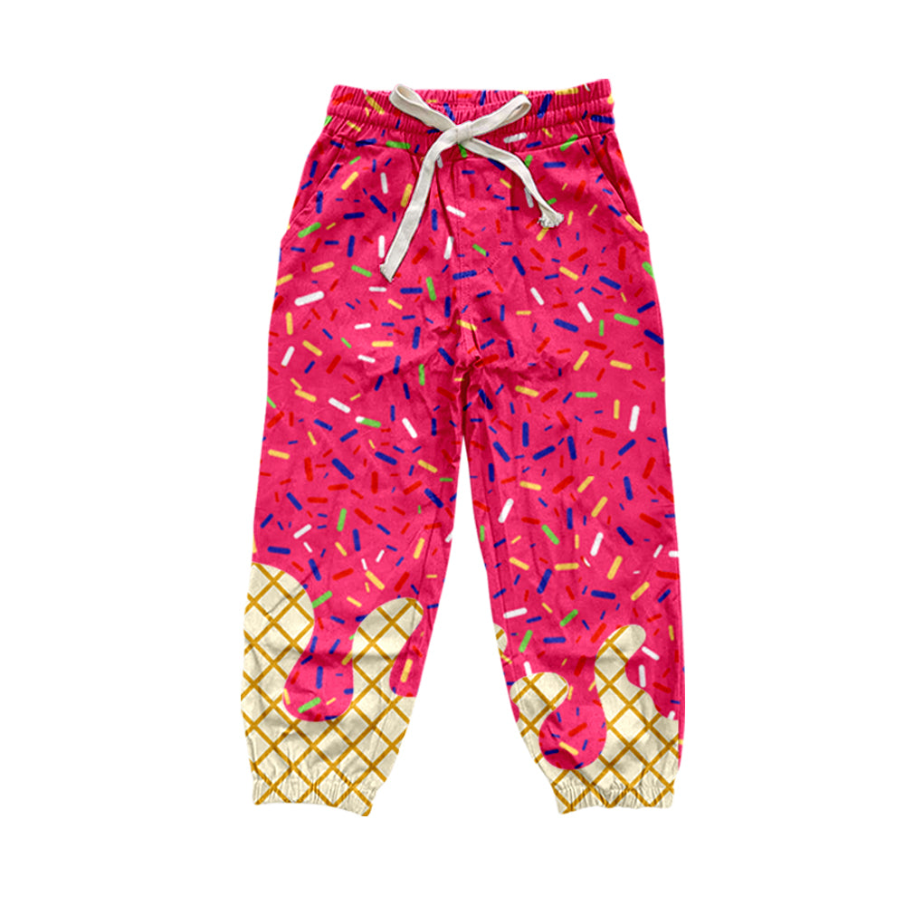 Pink ice cream sprinkle adult women pants