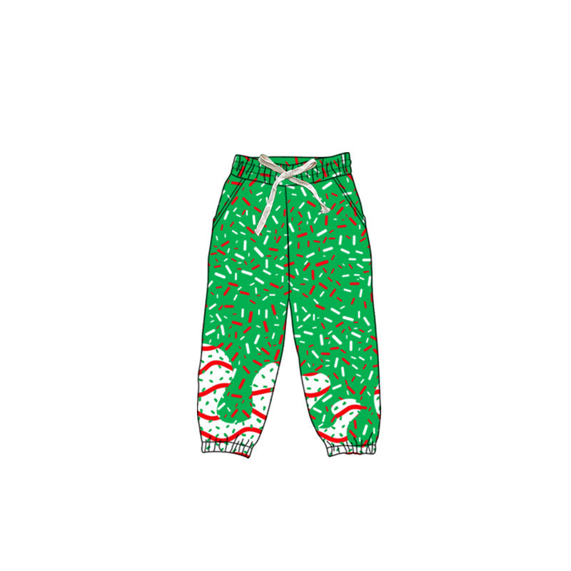 Green ice cream sprinkle baby kids Christmas pants