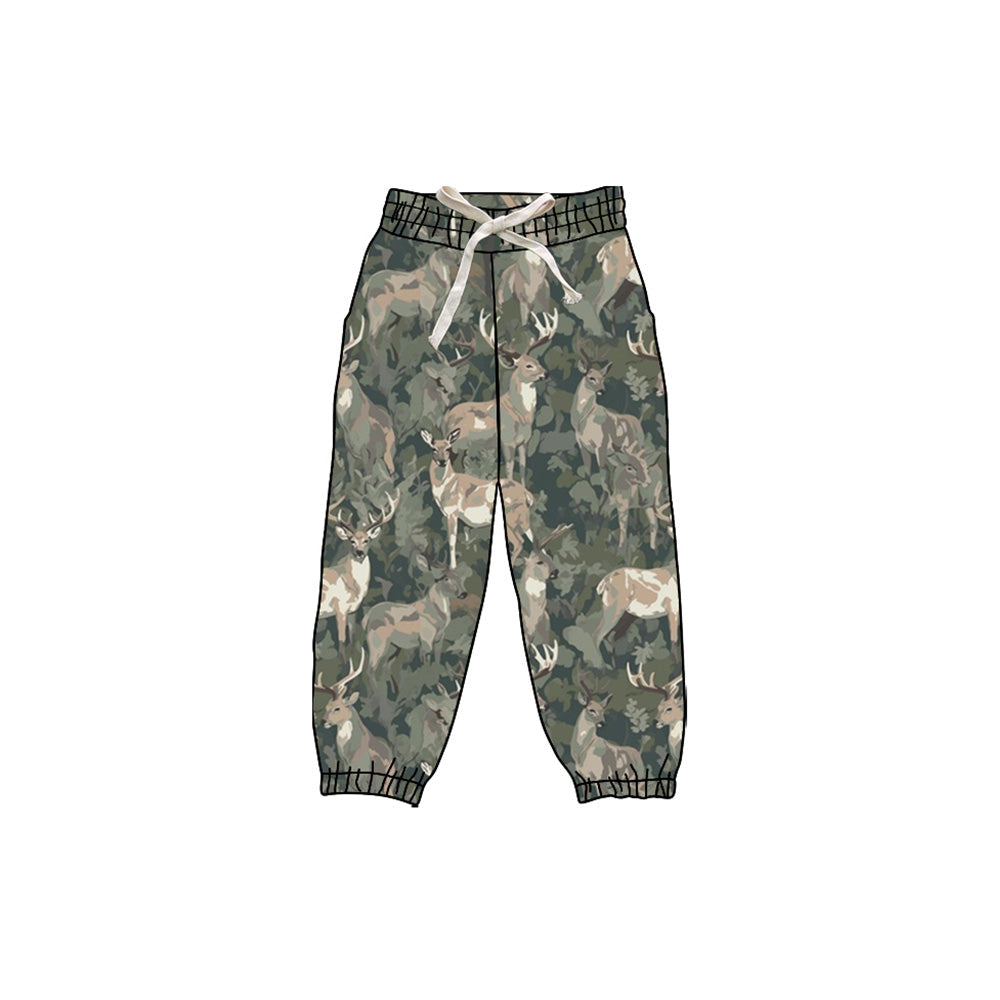Deer camo hunting baby kids elastic waist pants