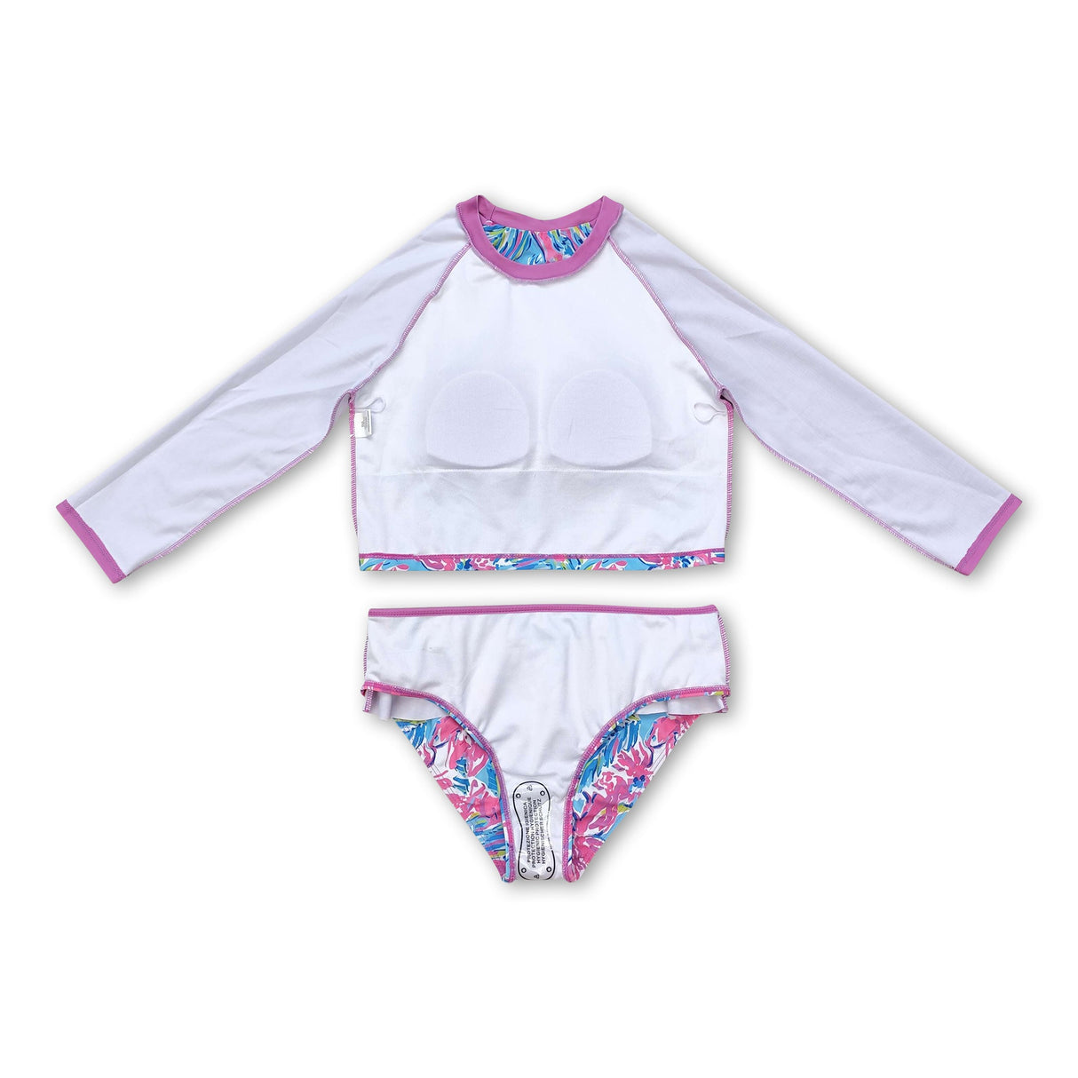 Pink tie dye watermelon girls 2 pcs swimsuit