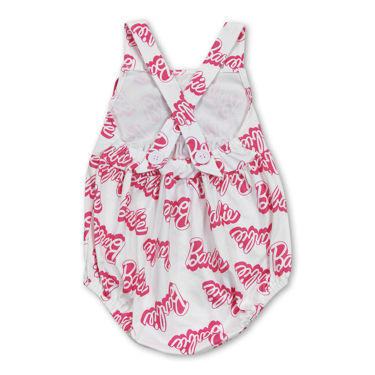 Hot pink bow sleeveless party girls romper