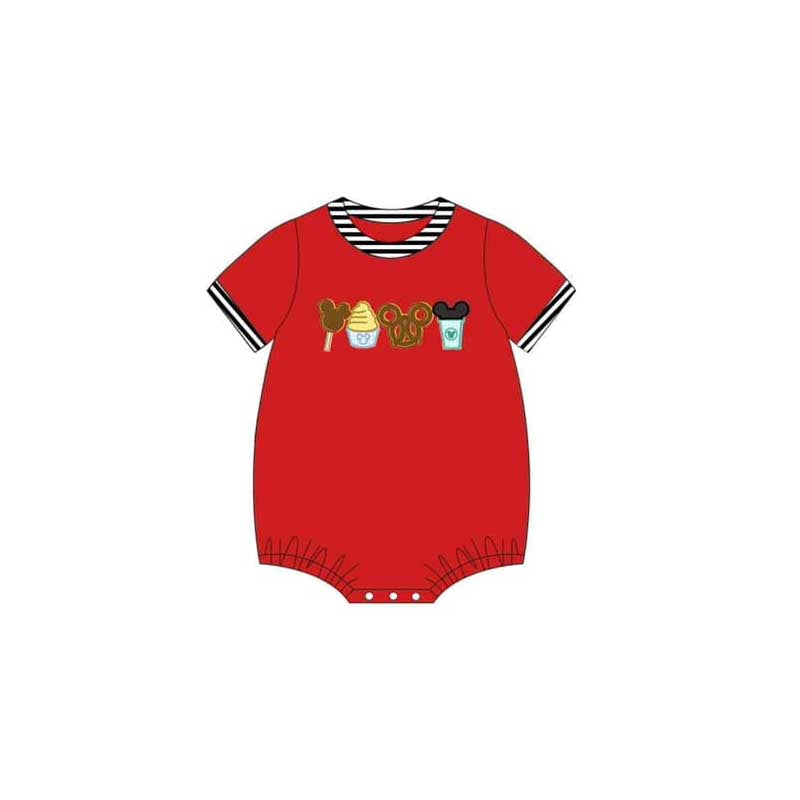 Red cake mouse cookie snacks baby boys romper