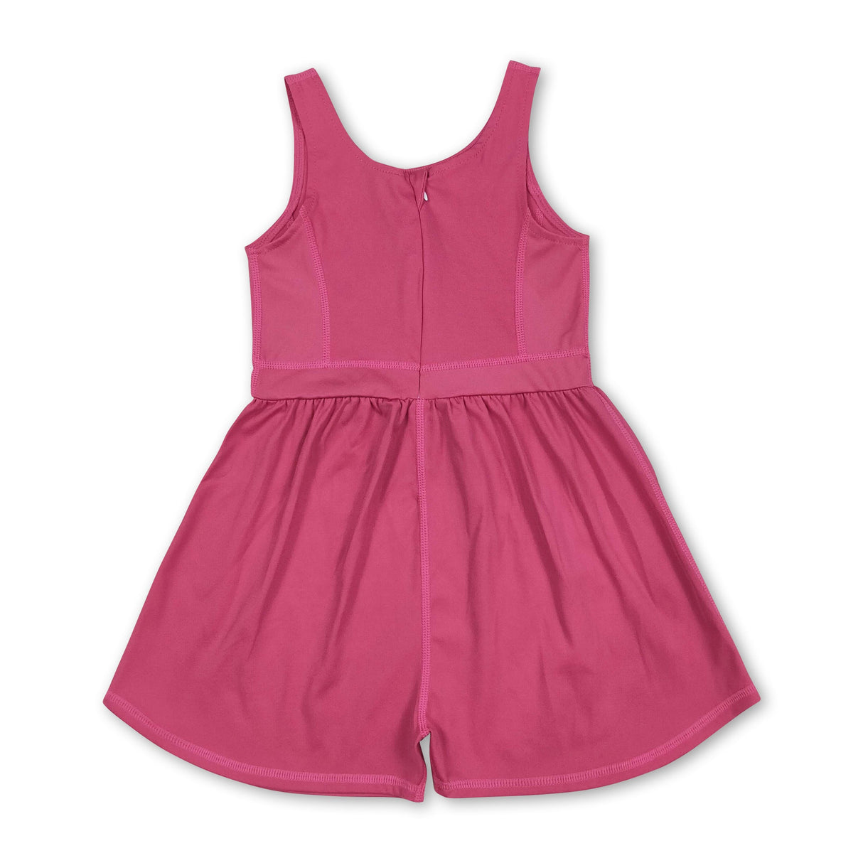Sleeveless hot pink kids girls active wear jumpsuit