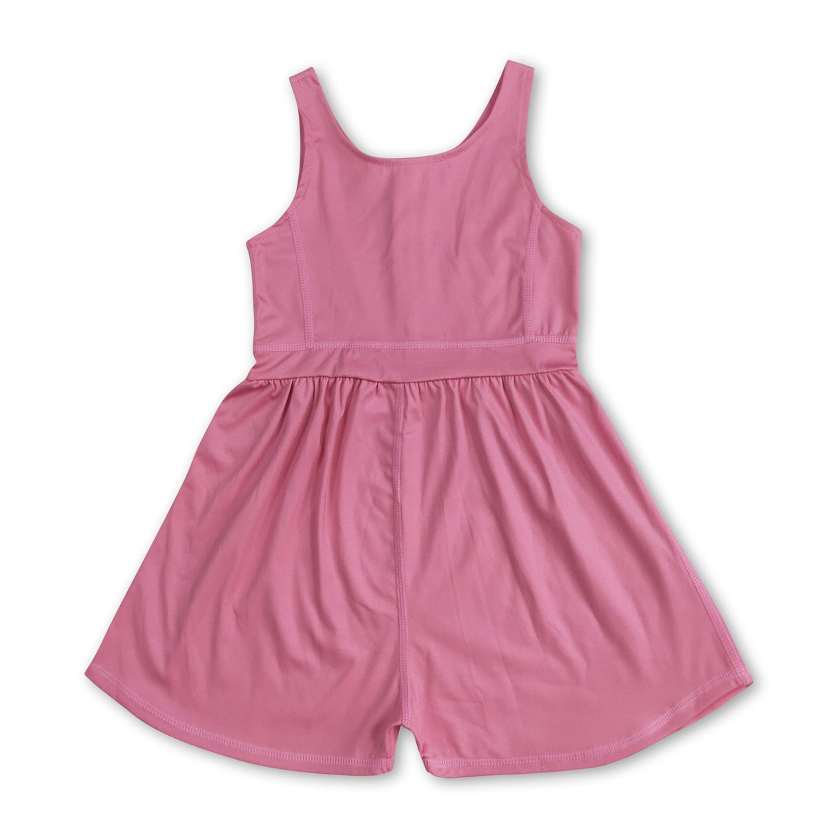Sleeveless dark peach kids girls active wear jumpsuit