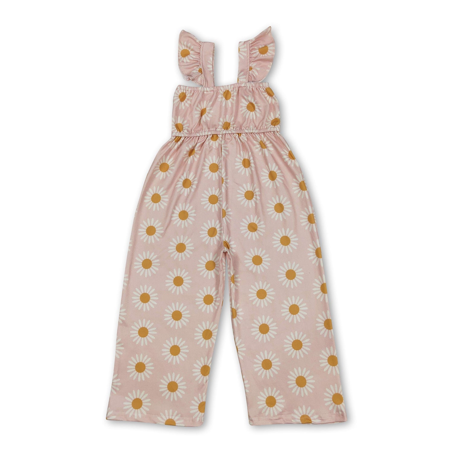 Flutter sleeves daisy kids girls summer jumpsuit