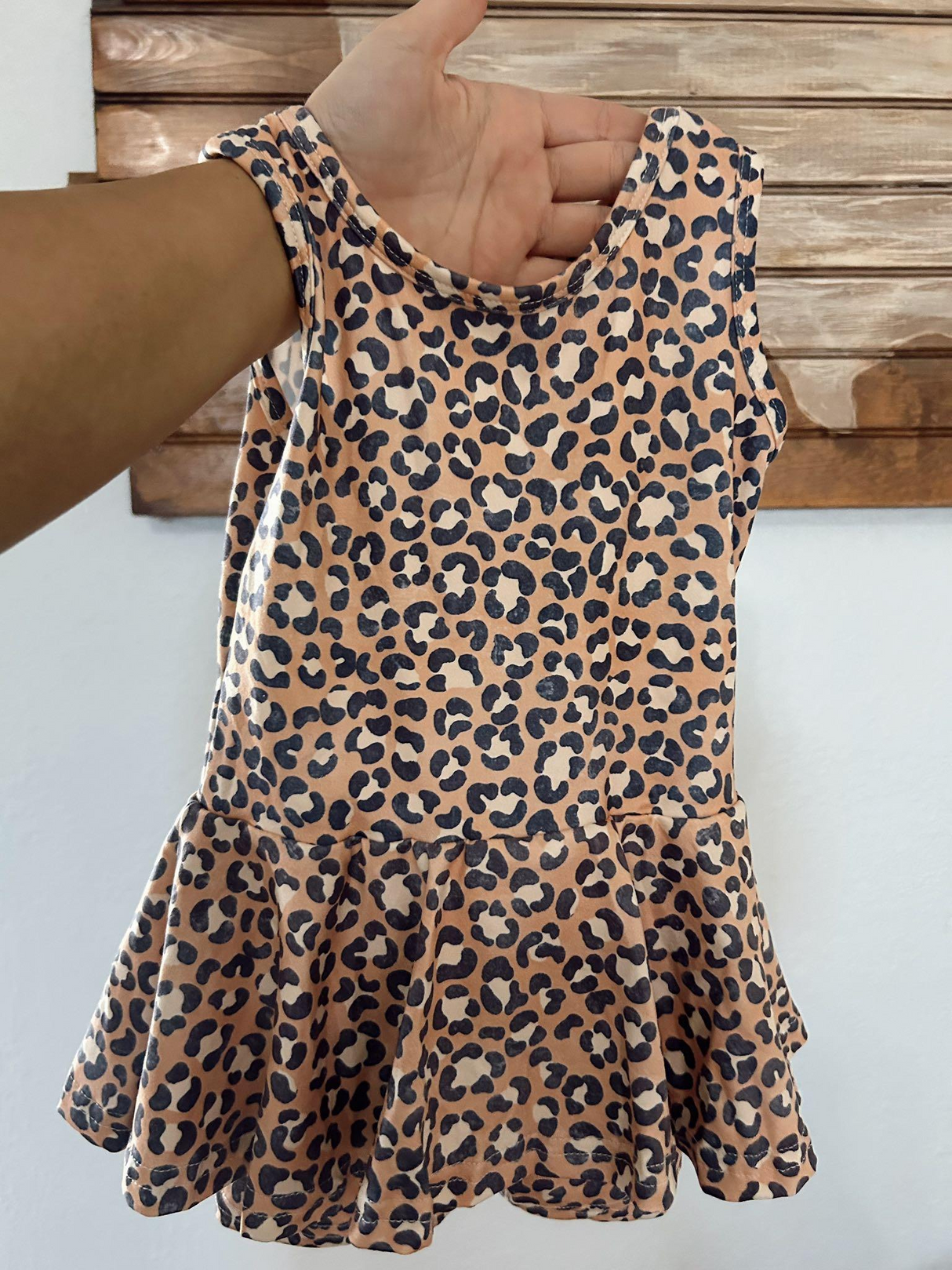 Sleeveless leopard kids girls summer one piece jumpsuit