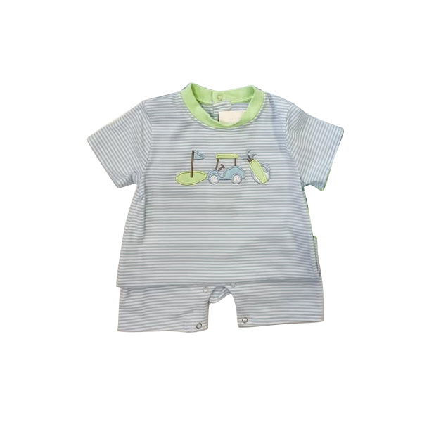 Short sleeves stripe golf baby boy romper