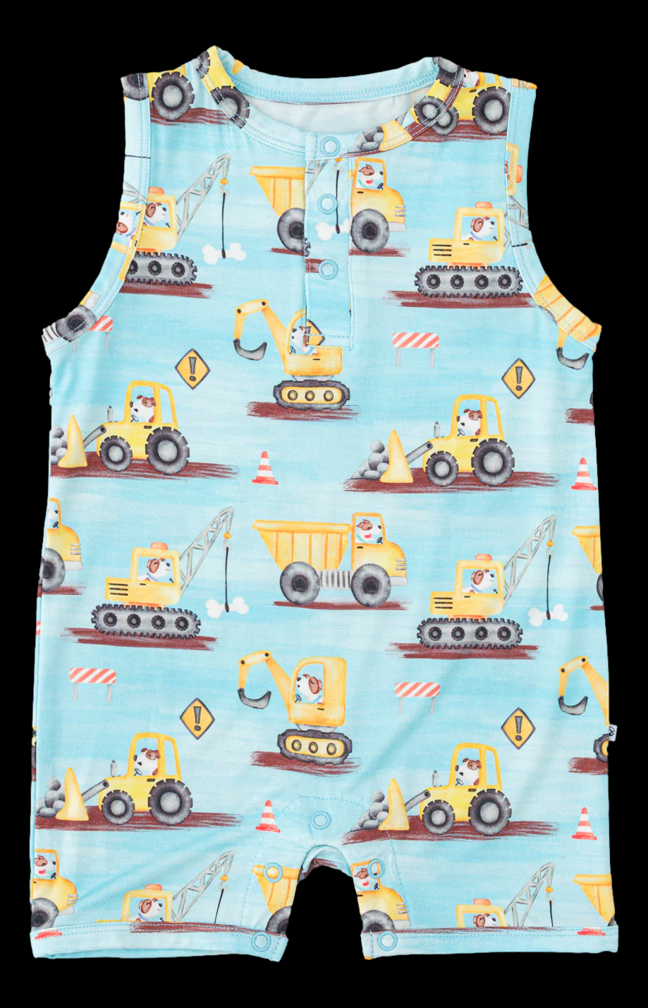 Sleeveless constructions baby boy summer romper