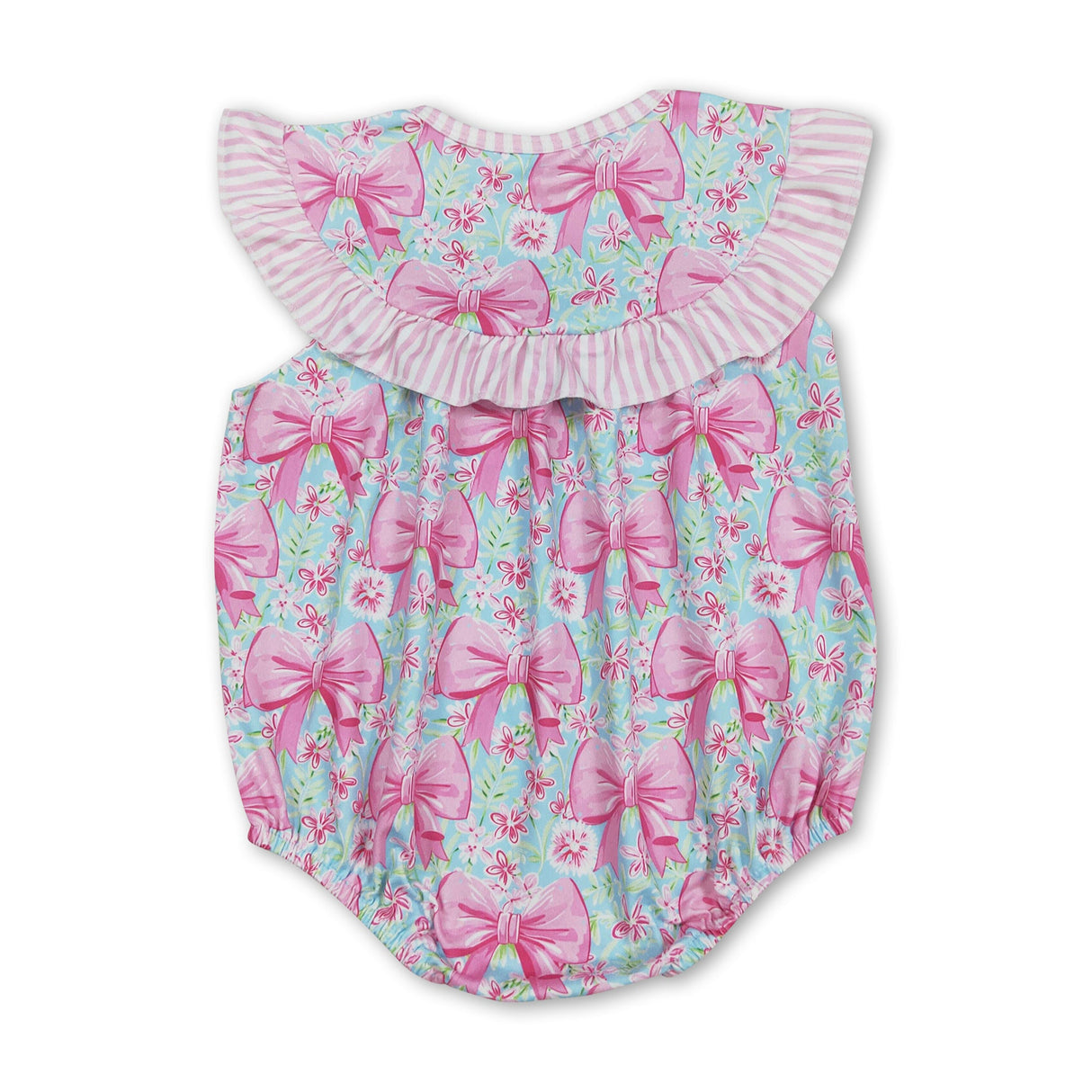I love dad pink bow floral baby girls romper