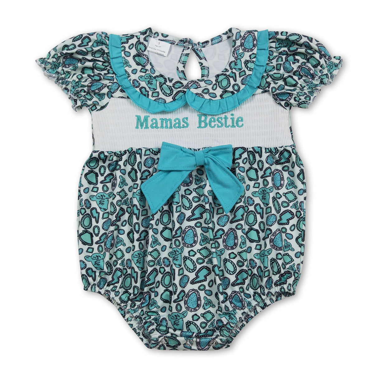 Short sleeves western mamas bestie baby girls romper