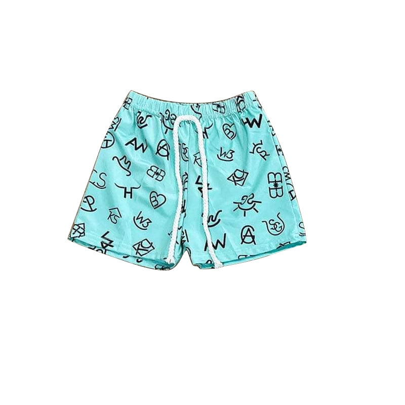 Aqua cow brands western kids boys summer shorts