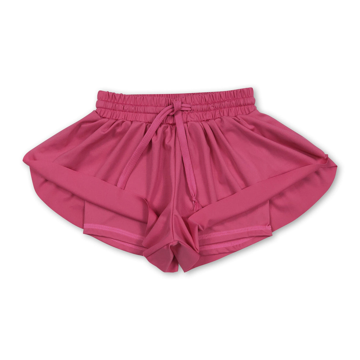 Hot pink kids girls activewear summer yoga shorts