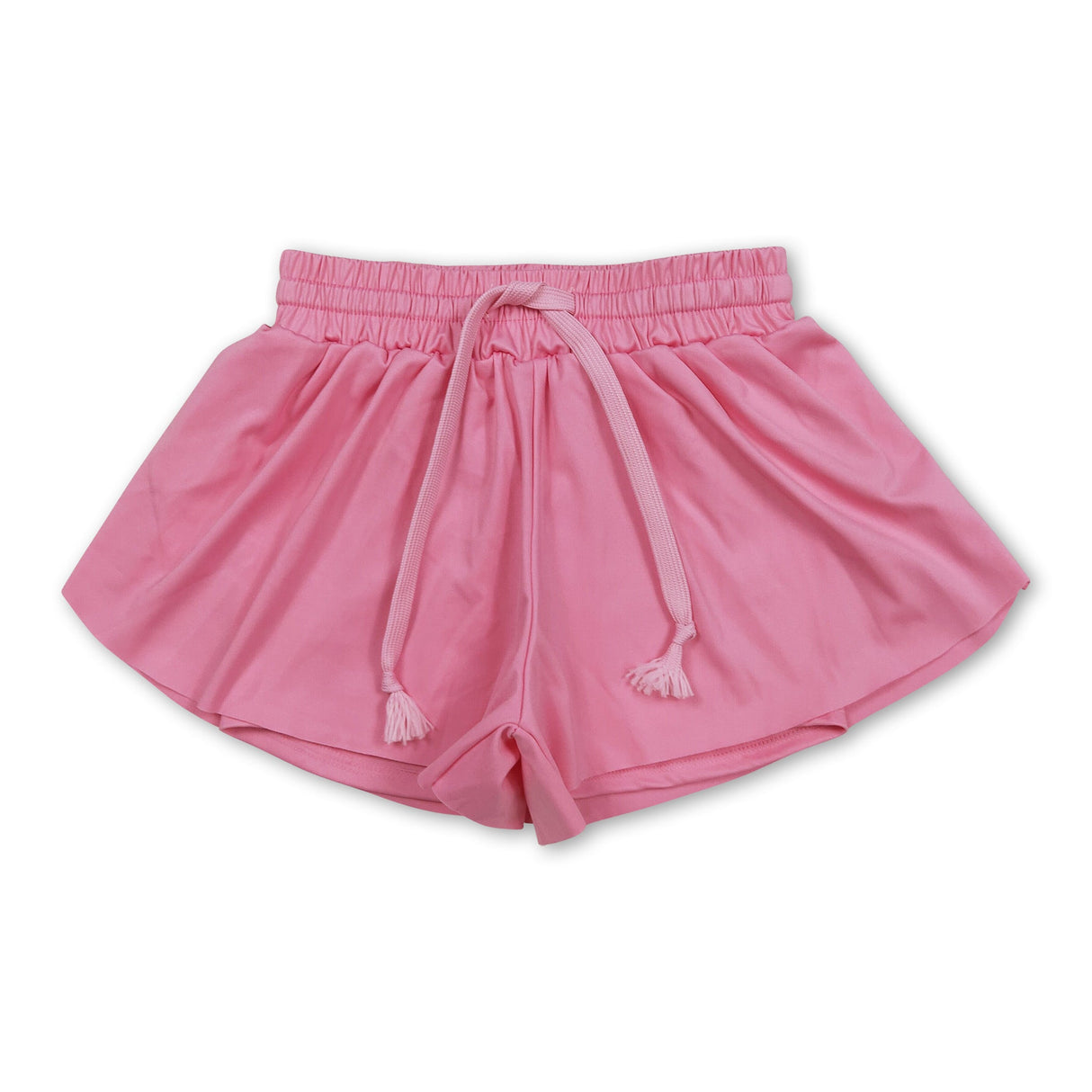 Pink kids girls activewear summer yoga shorts
