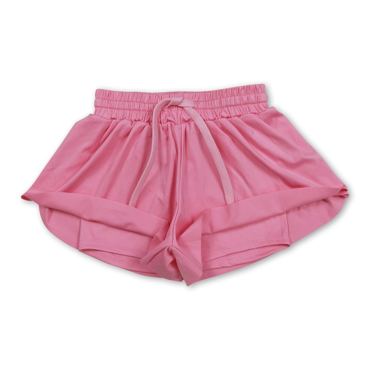 Pink kids girls activewear summer yoga shorts