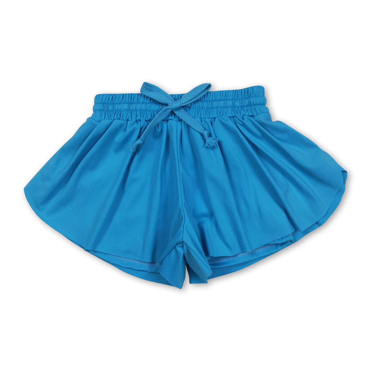 Light blue kids girls activewear summer yoga shorts