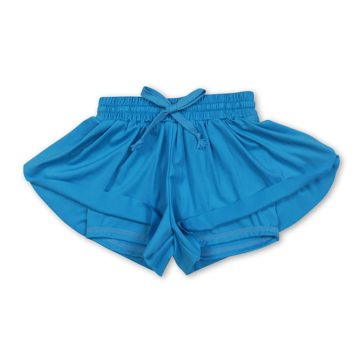 Light blue kids girls activewear summer yoga shorts