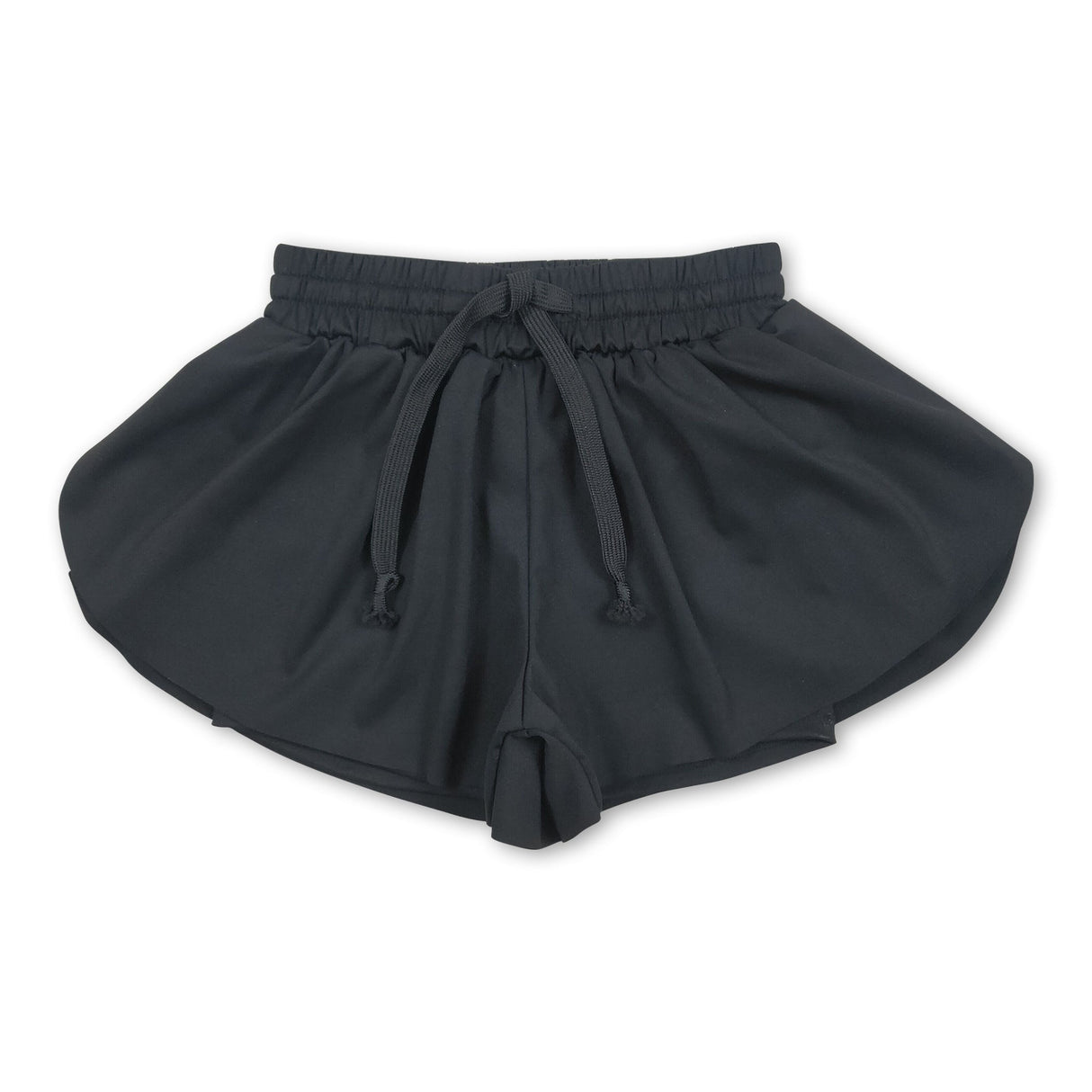 Black kids girls activewear summer yoga shorts